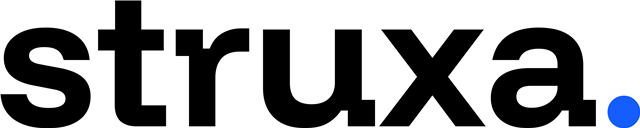 struxa wordmark, on white